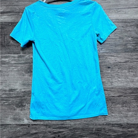 Nike Pastel Blue Vneck Dri Fit Short Sleeve Tee - Picture 2 of 7